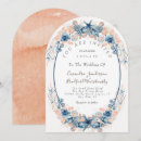 Search for dusty blue and peach wedding invitations For her