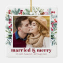 Search for merry and married ornaments Newlyweds first christmas