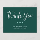 Search for emerald green white thank you cards Minimalist