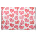 Search for valentines day placemats Red