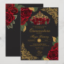 Search for red glitter invitations Mis quince anos
