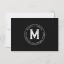 Search for monogram cards Black and white