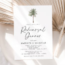 Search for palm tree rehearsal dinner invitations Minimalist