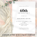 Search for female 60th birthday invitations Modern