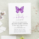 Search for purple butterfly invitations Watercolor