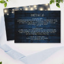 Search for rustic wedding enclosure cards Navy blue