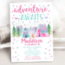 Search for girls camping birthday invitations For kids