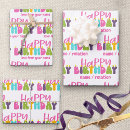 Search for happy birthday wrapping paper Girly