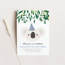 Search for koala birthday invitations Australian animals