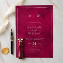 Search for crimson red wedding invitations Elegant
