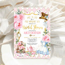 Search for mad hatter bridal shower invitations Alice in wonderland
