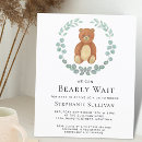 Search for cute teddy bear baby shower invitations Rustic