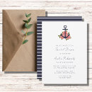 Search for floral nautical bridal shower invitations navy
