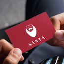 Search for santa business cards celebration