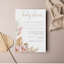Search for boho chic baby shower invitations Pampas grass