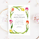 Search for tulip bridal shower invitations Floral