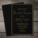 Search for black and gold bridal shower invitations Minimalist