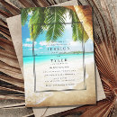 Search for beach wedding invitations Palm tree