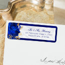 Search for floral return address labels Navy