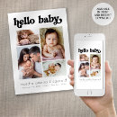 Search for hello birth announcement cards Retro