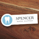 Search for dentist name tags Basic white conference