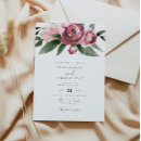 Search for mauve wedding invitations Watercolor floral