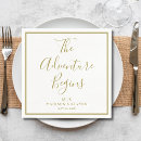 Search for the adventure begins napkins Black and white