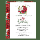 Search for red roses 18th birthday invitations For her