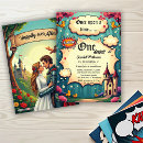 Search for once upon a time 1st birthday invitations Enchanted forest