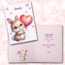 Search for cute rabbit valentines day cards Animal