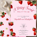 Search for strawberry baby shower invitations Script typography