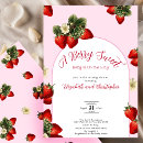 Search for strawberry baby shower invitations Script typography