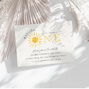 Search for sunshine 1st birthday invitations Modern