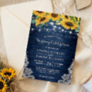 Search for navy blue and sunflower wedding invitations String lights