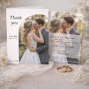 Search for just married thank you cards Bride and groom photo