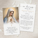 Search for religious funeral prayer cards Virgin mary
