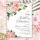 Search for rose 75th birthday invitations Typography