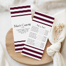 Search for menu rack cards Elegant