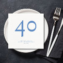 Search for table napkins 40th birthday party