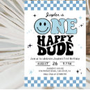 Search for one happy dude 1st birthday invitations First birthday party