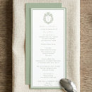 Search for monogram wedding menus Classic