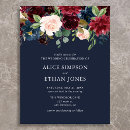 Search for burgundy and navy wedding invitations Rustic