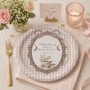 Search for brown gingham paper plates A baby is brewing