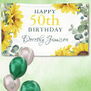 Search for women 50th birthday party decor Typography