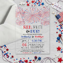 Search for fireworks baby shower invitations Patriotic party celebration