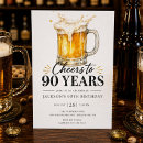 Search for milestone birthday invitations Cheers to 90 years