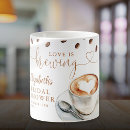 Search for bridal shower favors mugs Love is brewing