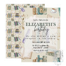 Search for book reading birthday invitations Bookworm