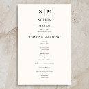 Search for monogram wedding programs Elegant