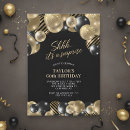 Search for surprise 60th birthday invitations Black and gold